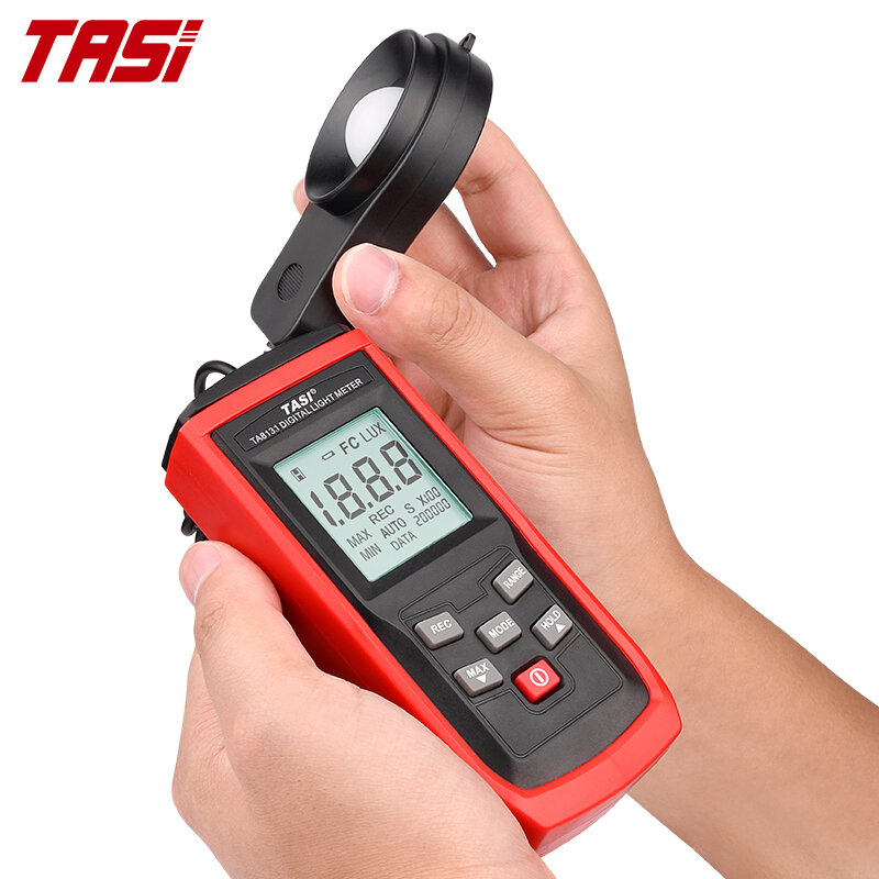 TASI TA8131/TA8133 Sáng Kỹ Thuật Số Đồng Hồ Đo Ảnh Kỹ Thuật Số Luxmeter Chia Illuminometer Lux/Fc Photometer Enviromental Bút Thử Điện