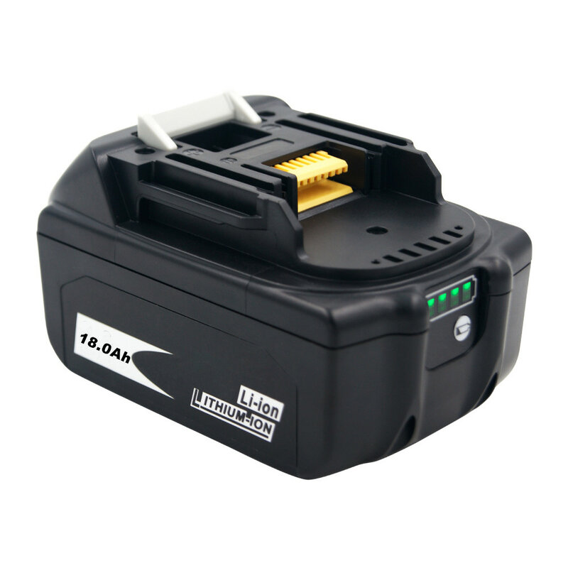 Batterie de remplacement Li-ion, 18 V, 18000 mAh, rechargeable pour Makita, pour outillage électrique, avec indicateur LED de niveau de charge, remplace les batteries BL1860B, BL1860, BL1850, pour outils Makita LXT, produit authentique