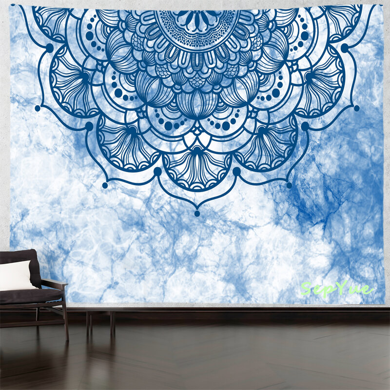 SepYue dipinto ad acqua colore Mandala boemia appeso a parete camera da letto soggiorno arazzo Trippy Art barriera decorazioni per la casa