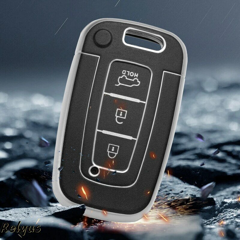 Funda protectora de TPU para mando a distancia de coche, carcasa sin llave para Kia Forte Rio 3 K2 K3 K5 Sportage Smart, 3 botones, accesorios para coche