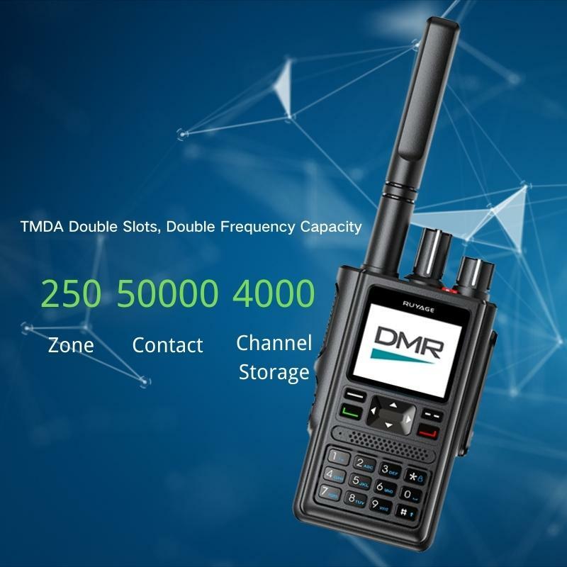 Ruyage DP10 DMR วิทยุ GPS Walkie Talkie Long Range ที่มีประสิทธิภาพวิทยุสำหรับ Hutting Outdoor Travel Digital และ Analog Two Way วิทยุ