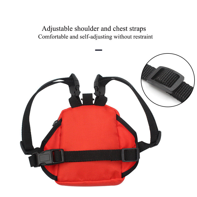 Harnais Portable pour chiot, sacs arrière pour petits et moyens chiens, ensemble de laisses pour animaux de compagnie avec grand espace de rangement, sacs à dos accessoires