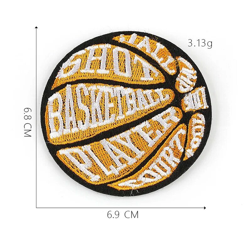 10 pezzi basket squadra di calcio patch segno modello alfabeto per vestiti stiratura fai da te per cappello Jeans adesivo ricamato