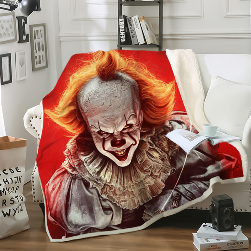 CLOOCL Horror Movie Characters Collection Blanket 3D Graphic Throw Blanket Fashion Hiking Picnic Double Blanket Home Adult Quilt