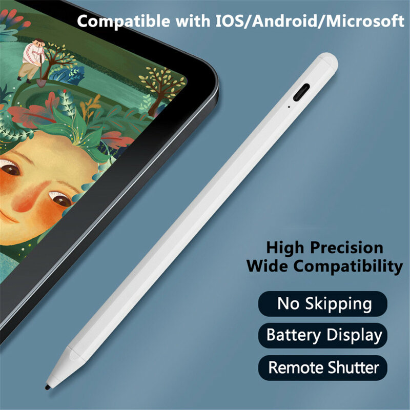 Pena Pintar Pena Layar Sentuh Stylus Universal Uogic untuk IOS/Android/Windows untuk Apple Huawei Xiaomi Tablet Samsung Pensil Ponsel
