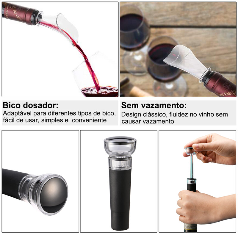 Apribottiglie elettrico per vino con 3 accessori attrezzo da Bar da cucina