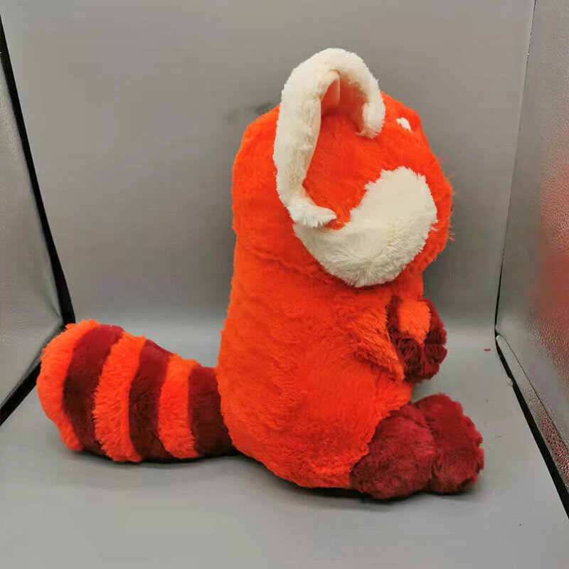 Kawaii toczenie czerwone pluszowe zabawki niedźwiedź pluszowe czerwone Panda pluszowe lalki urocze wypchane zabawki prezenty dla dzieci Anime peryferyjne prezent