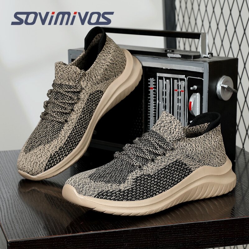 Running Shoes Men&Women Outdoor Sport Shoes Breathable Lightweight Sneakers Air Mesh Upper Anti-slip Natural Rubber Outsole