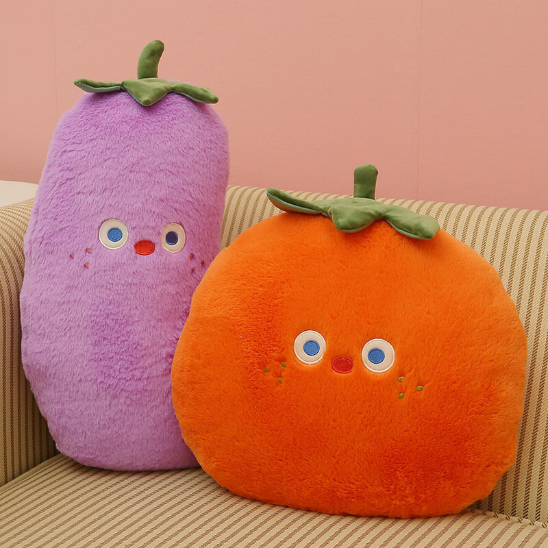 Cute toy pillow new vegetable Plush family office sofa waist support pillow bedside cushion