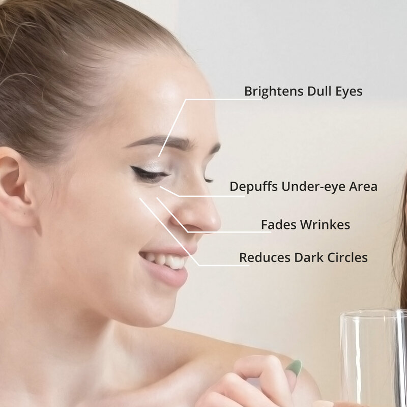 Turmeric Vitamina C Eye Cream, Anti-envelhecimento, círculos escuros, Anti-rugas Massagem, Eye Serum Remover, Gel de cuidados com a pele firme