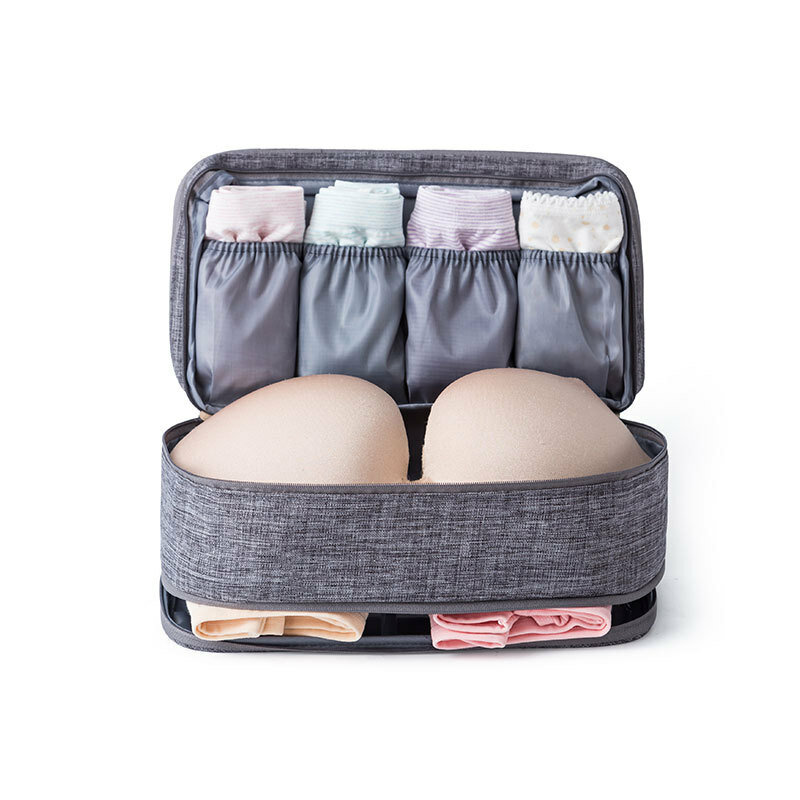 BUCHNIK Women Underwear Bags Portable Travel Compartment Wash Cosmetic Clothes Organizer Fashion Bra Storage Cases Accessories