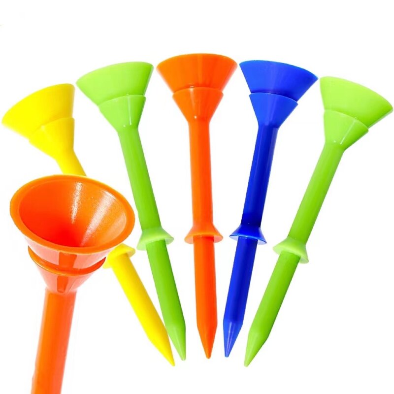 Golf Tees Plastic Big Cup 3 1/4 Inch Reduce Friction Side Spin Super Durable Tees Unbreakable Bulk  Ball Ladder 100 Pieces