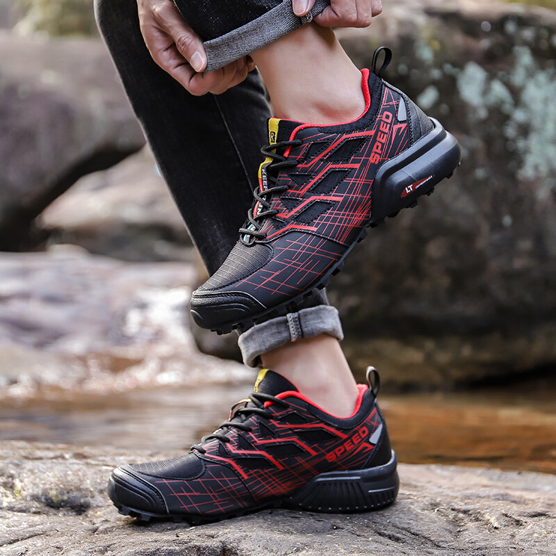 Zapatos de senderismo para hombre y mujer, zapatillas antideslizantes de malla transpirable para escalada en roca, senderismo al aire libre, Cross Country, montaña