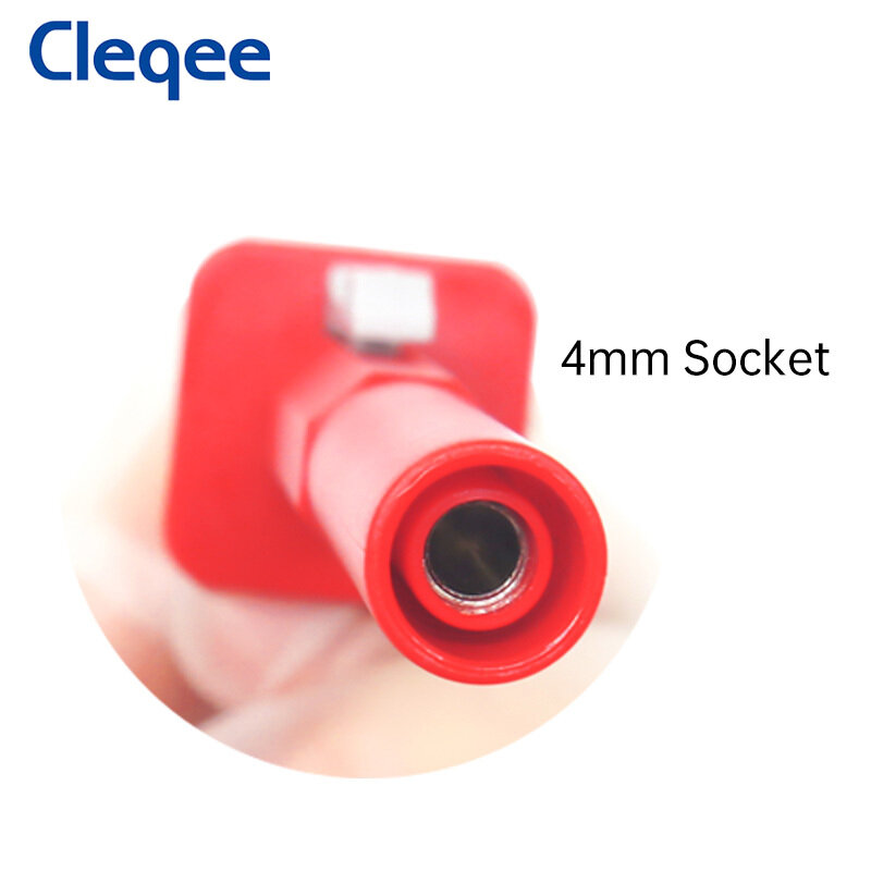 Cleqee P5006 2 Buah Alat Swakarya Musim Semi Kualitas Tinggi dengan Alat Uji Coba Kait Klip Berinsulasi dengan Soket 4Mm