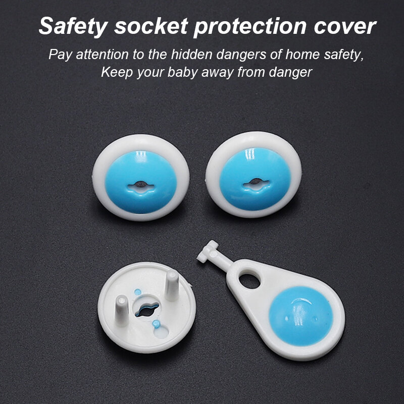 2/4/6PCS Child EU Power Socket Electrical Socket Outlet Plug Protective Cover Baby Anti-electric Shock Jack Cover Two Phase Safe