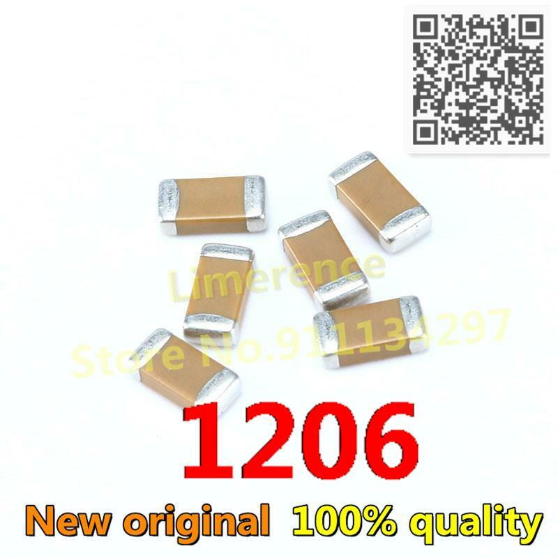 1206 chip capacitor 22nf (223) texture 10% 50v textura do material: x7r 1206b223k500nt