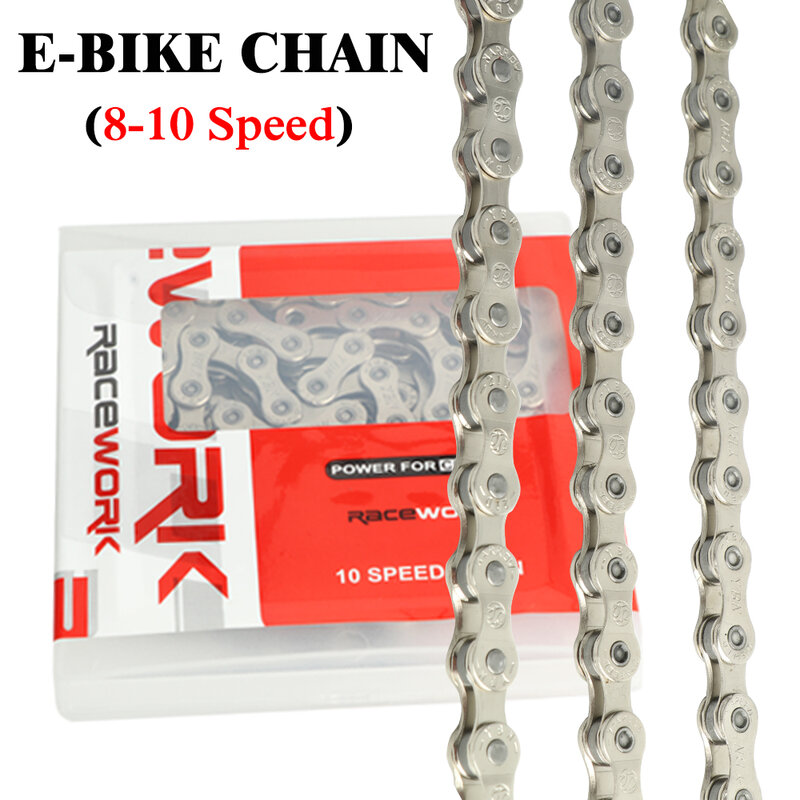 E-łańcuch rowerowy 8 9 10 11 12 prędkości elektryczny rower sportowy łańcuchy 136 linki Anti-Rust Ebike części z magiczna klamra