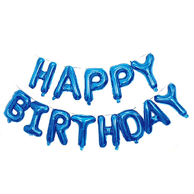 Globos de decoración de feliz cumpleaños, papel de aluminio con letras de Macaron de oro rosa para fiesta de cumpleaños, 13 piezas
