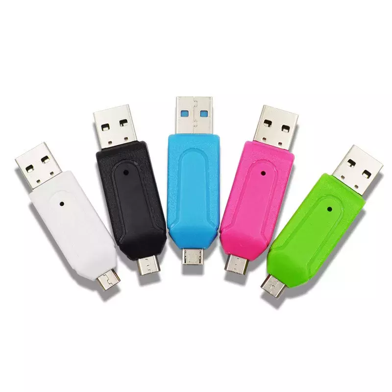 NEW Micro USB 2 In 1 OTG Card Reader High-speed Universal OTG TF/SD Card for Android Computer Extension Headers