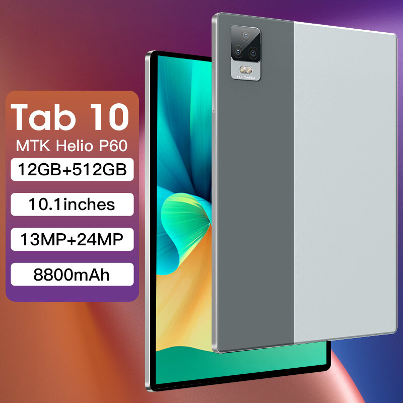 Tab P11 Plus Tablette Android 11 12GB RAM 512GB ROM MTK Helio 10 Core 8800MAh เม็ด10นิ้วแท็บเล็ต Android เครือข่าย5G