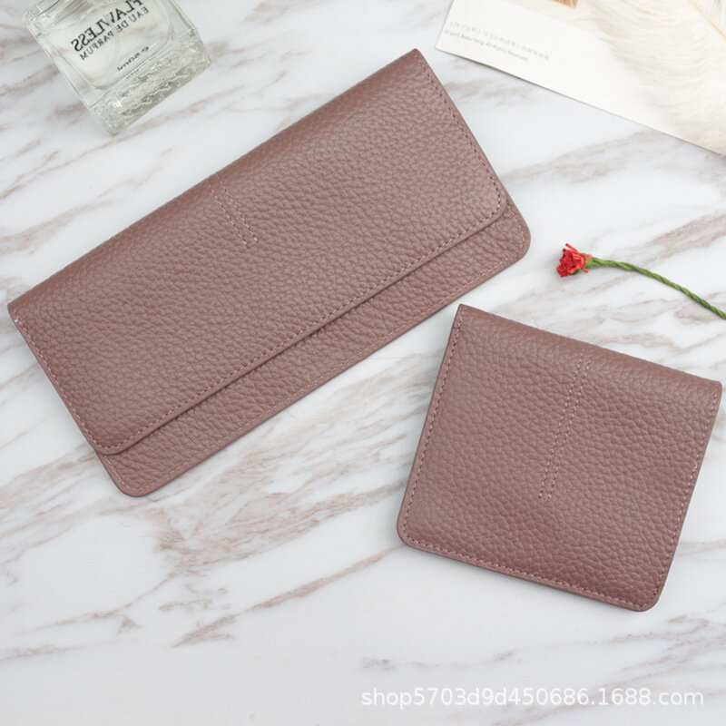 High Quality Genuine Leather Women Solid Color Card Holder Female Ultra-thin Women Thin Mini Slim Soft Wallet