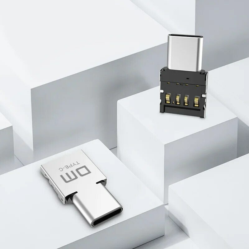 Conector de USB-C tipo C DM, convertidor de adaptador OTG macho a USB hembra para unidad Flash de teléfono y tableta Android, disco U