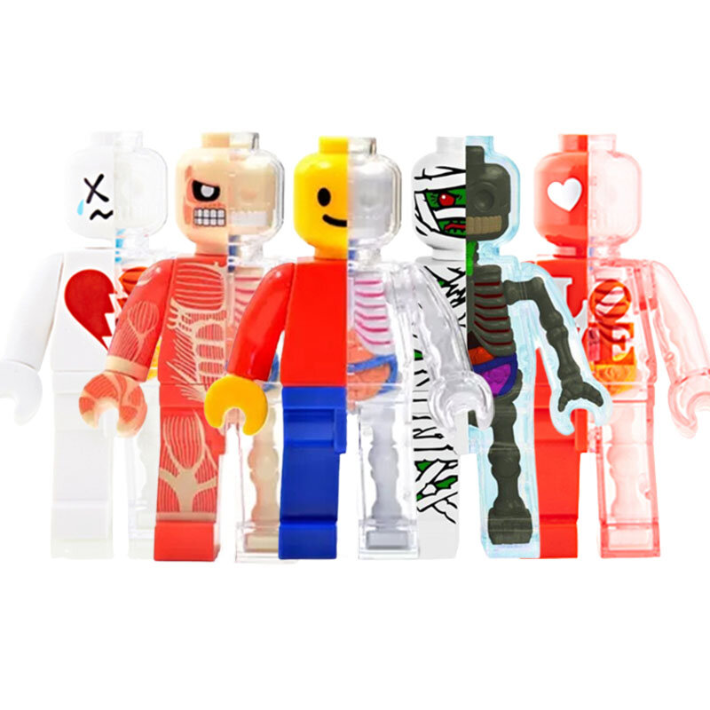 Klasik Brickman 4D Master Artist Jason Freeny Puzzle Perakitan Perspektif Skeleton Anatomi Dekorasi Ornamen
