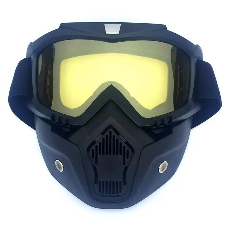Gafas con máscara de ciclismo para hombre y mujer, casco de esquí para la nieve, usable, cubierta de cara completa, protector Retro, accesorios para deportes de invierno al aire libre
