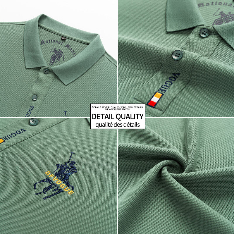 2022 Top Grade 100% Cotton Polo Shirts New For Men Embroidered Golf Logo T-shirt Summer Arrival Business Casual Designer Clothes