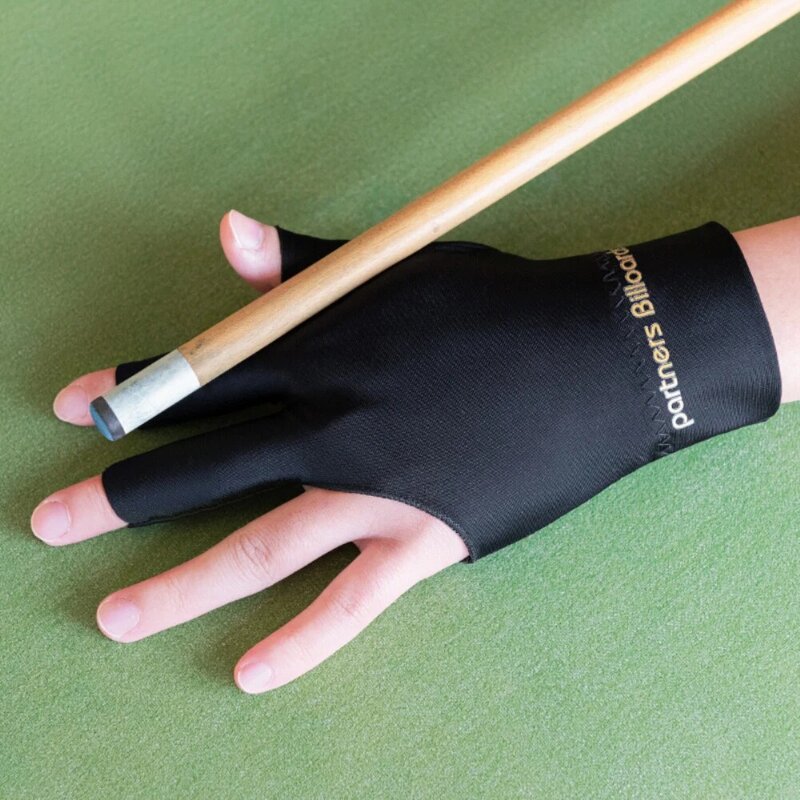 Guanti a tre dita guanti da biliardo in tessuto setoso dal Design elastico guanti traspiranti da biliardo traspiranti traspiranti antiscivolo