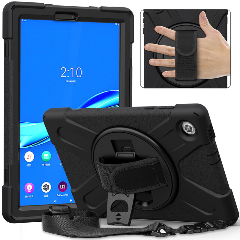 Case For Lenovo Tab M10 Plus 10.6 10.3 3rd 2nd Gen 10.1 M8 P11 Pro Heavy Duty Shockproof Rugged Cover With Hand/Shoulder Strap