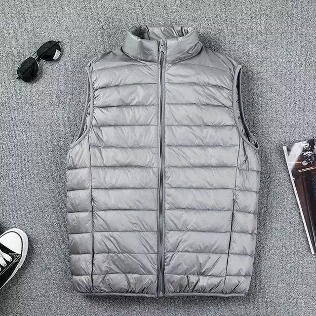 Inverno duck down vest 2021 casaco ultraleve sem mangas puffer colete jaqueta ultra fino quente leve para baixo jaqueta