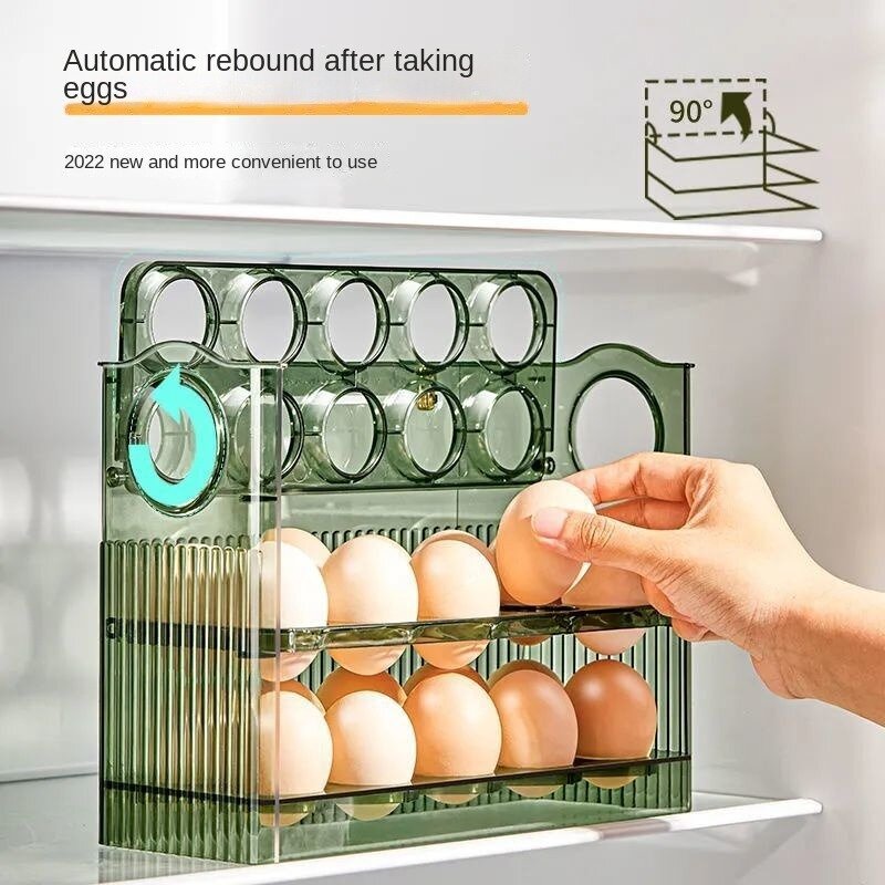 صندوق تخزين es الوجه نوع صندوق تخزين البيض الثلاجة المنظم حاويات طعام حفظ الطازجة علبة حاوية موزع المطبخ
