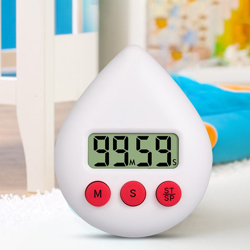 Water Drop Elektronik Timer Digital Dapur Memasak Mandi Belajar Stopwatch Alarm Jam Elektronik Memasak Penghitung Waktu Mundur