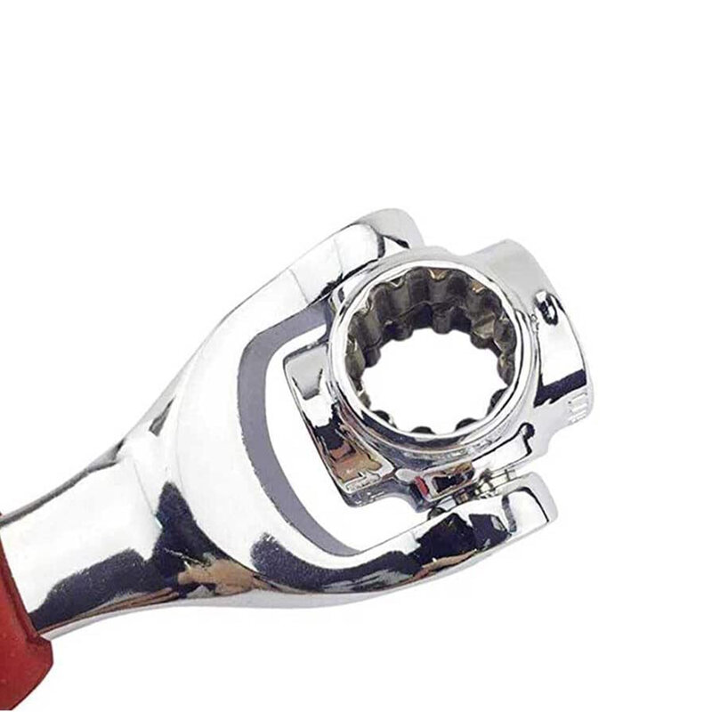 Llave de tubo Universal 48 en 1, herramientas de trabajo con pernos estriados, Torx de 6-12 puntos, llave de 360 grados, herramienta para reparación de automóviles domésticos