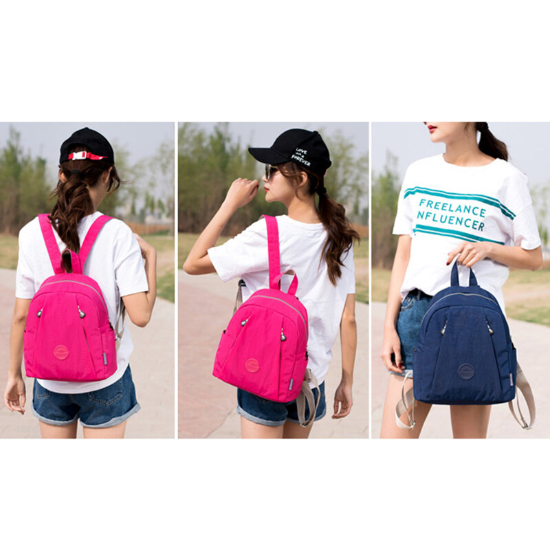Bolsa de viaje ligera a la moda, mochila de gran capacidad para mujer, Simple y versátil, mochila escolar pequeña
