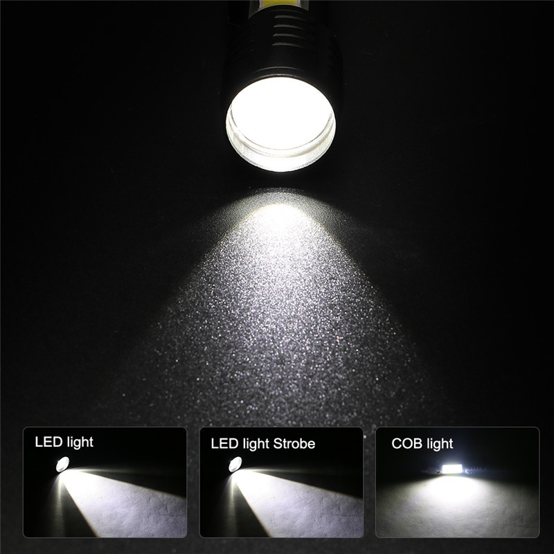 Draagbare oplaadbare zoom led zaklamp XP-G q5 flitslicht zaklamp lantaarn 3 verlichtingsmodi camping licht mini led zaklamp