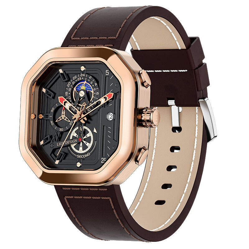 Relógios dos homens 2022 lige quadrado quartzo relógio de pulso para homem esporte cronógrafo masculino casual criativo oco relógio montre homme