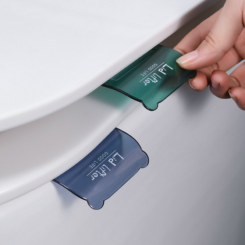 1/3/5 pçs criativo transparente assento do toalete levantadores evitar tocar sanitário tampa do assento do toalete lidar com capa levantador suprimentos do banheiro