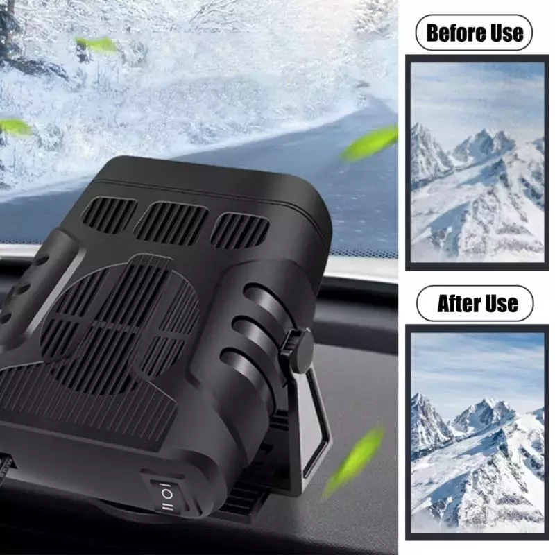 Universal aquecedor automático ventilador de ar quente portátil quente janela do ventilador demister para acessórios do carro caminhão