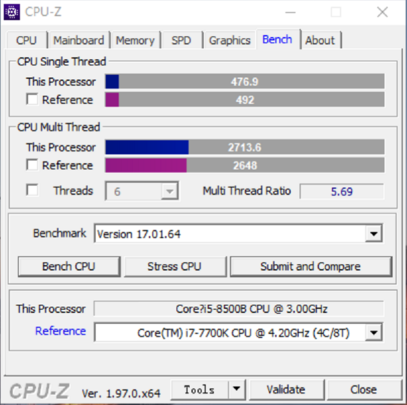 CPU de escritorio i5-8500B SRCX3 6C 6T 3,2 GHz 65W procesador modificado LGA1151