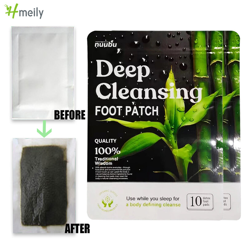 Detox Foot Pads Natuurlijke Kruiden Ontgifting Patches Stress Reliief Diepe Reiniging Gifstoffen Verwijder Moe Gezondheidszorg Ontspanning