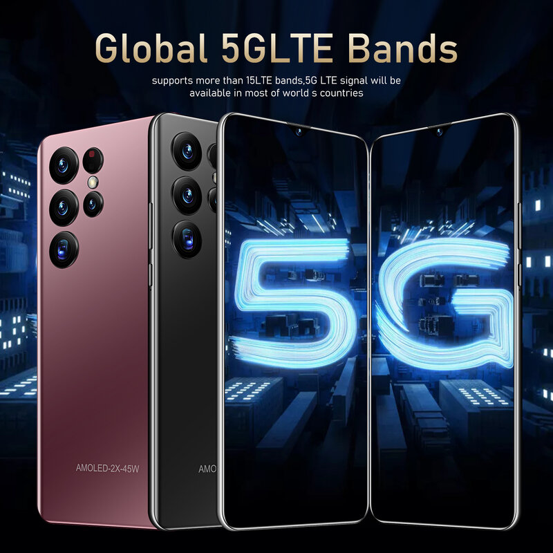 الإصدار العالمي S22 الترا 5G الهاتف الذكي الأصلي 16GB + 1 تيرا بايت 48MP + 72MP مقفلة الهواتف المحمولة الذكية سيلير تيليفون