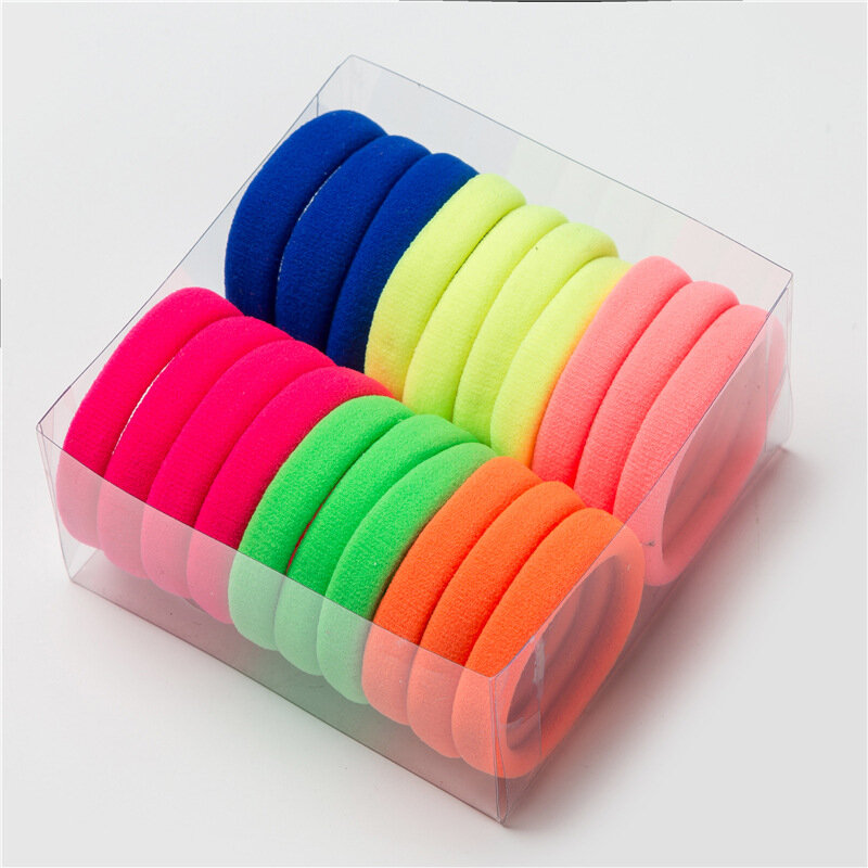 2022 The New Women Girls Colorful Polyester Elastic Hair Bands Ponytail Holder Rubber Bands Scrunchie Headband Hair Accessories