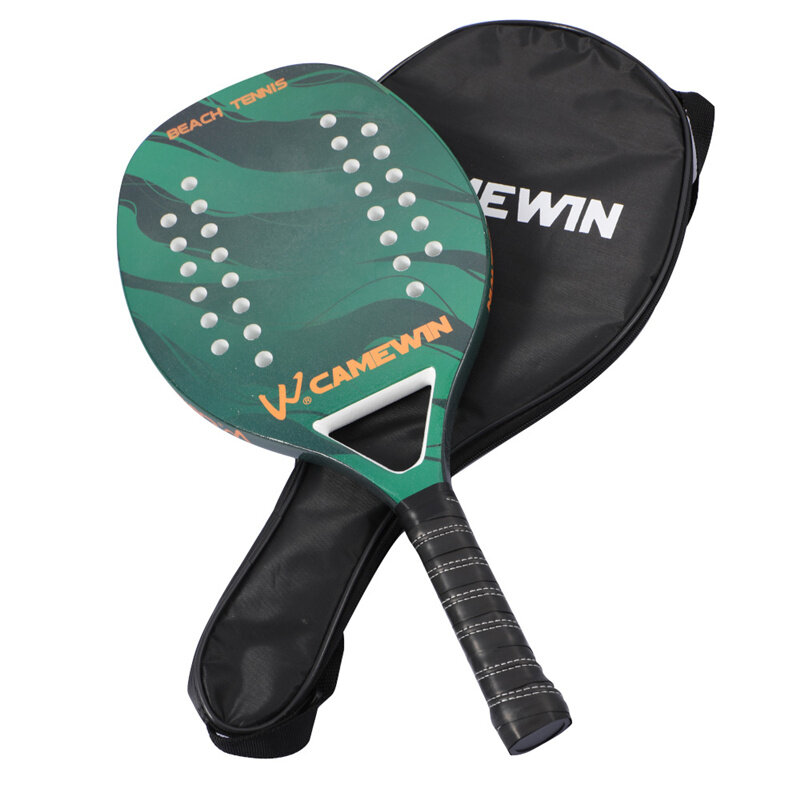 Camewin-Raqueta de tenis de playa de carbono para adultos, equipo profesional de paleta de EVA suave, con bolsa