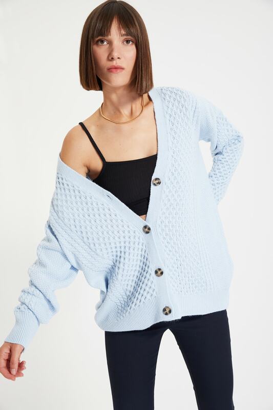 Trendyol – Cardigan en maille, tricot détaillé