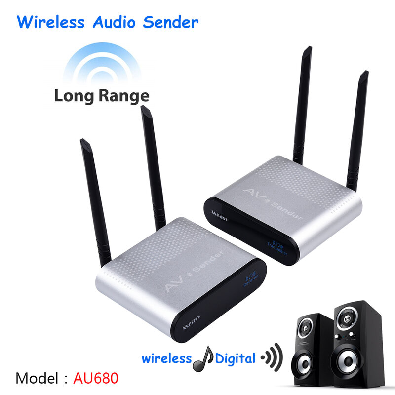 AU680 Kit trasmettitore/ricevitore Wireless per Hookup adattatore Audio Wireless suono musicale Wireless Wifi TX altoparlanti alimentati senza fili