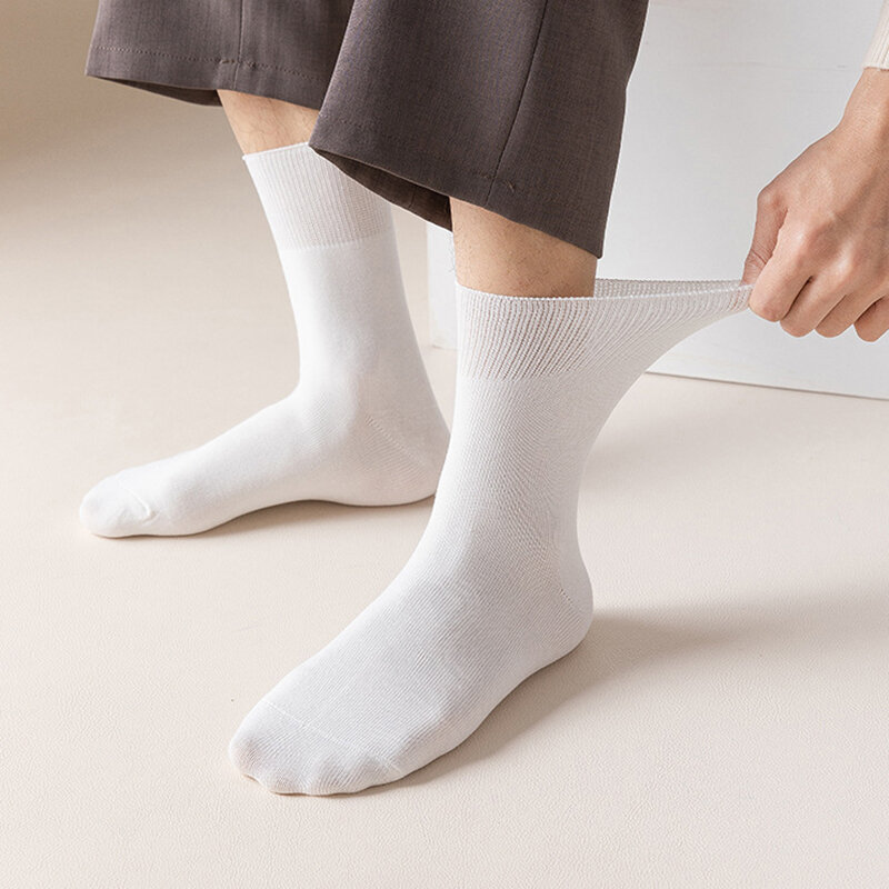 Носки для мужчин и женщин, удобные и поддерживающие для диабетиков, впитывающие влагу хлопчатобумажные, не стягивающие, деловые, 6 пар