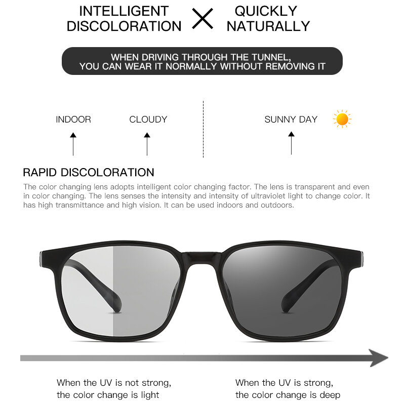 Driving Polarized Sunglasses Men Movement Designer Driving Photochromic Sun glasses Women Vintage Anti-UV Driver Goggles Gafas