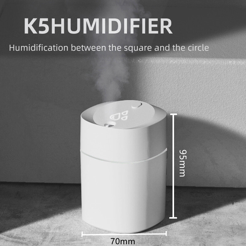 Humidificador de Aromaterapia K5 para Coche, Escritorio Minihumidificador USB para el Hogar, Negocios, Regalo Silencioso para Mascotas